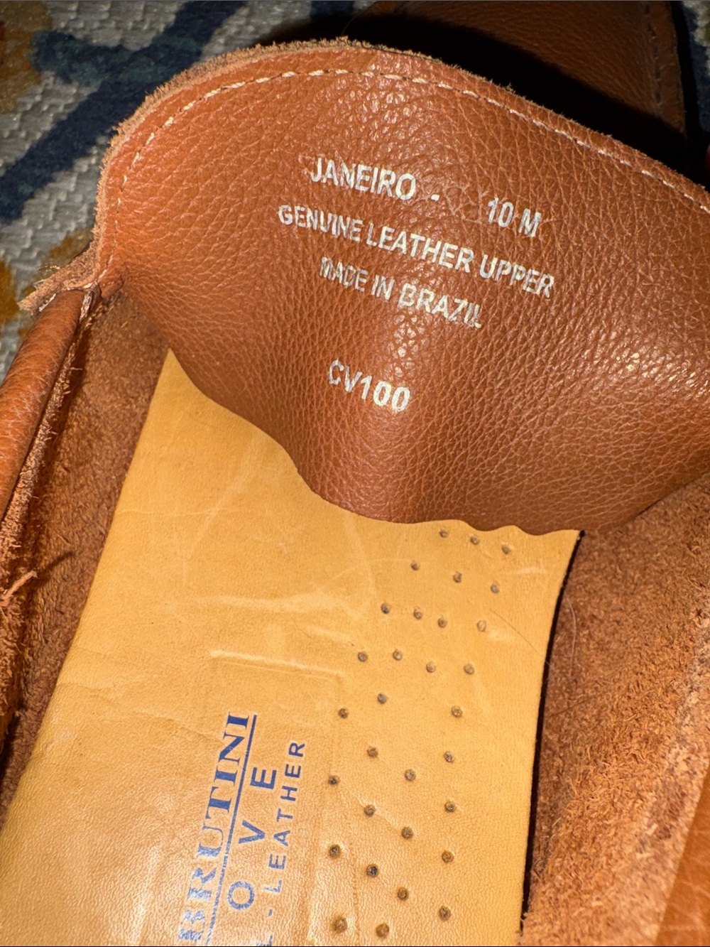 Giorgio Brutini Chestnut Brown Pebbled Leather Slip-On Loafers - Picture 3 of 4